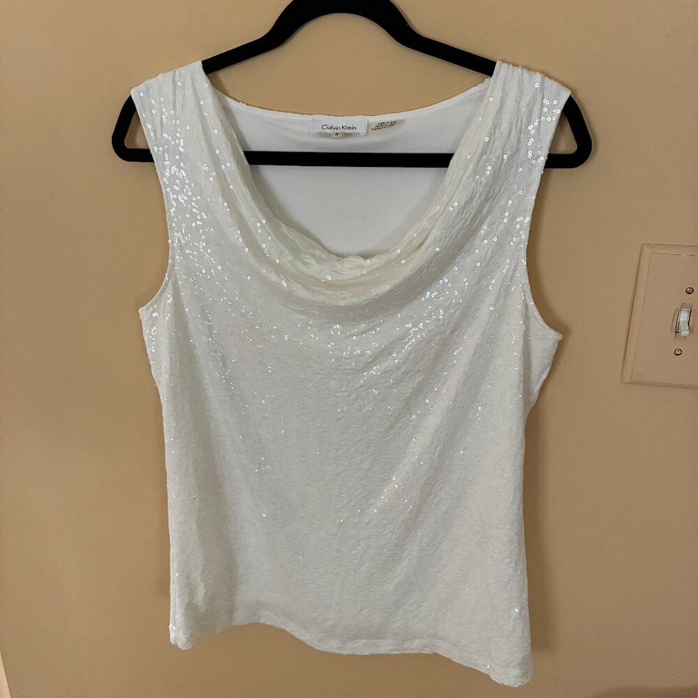 Sequined top NWOT Size M
